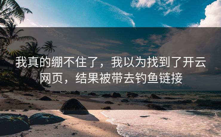 我真的绷不住了，我以为找到了开云网页，结果被带去钓鱼链接