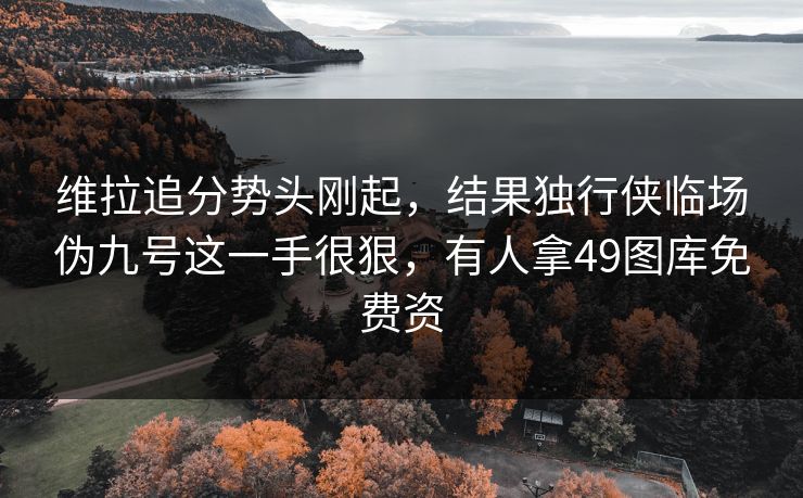 维拉追分势头刚起，结果独行侠临场伪九号这一手很狠，有人拿49图库免费资